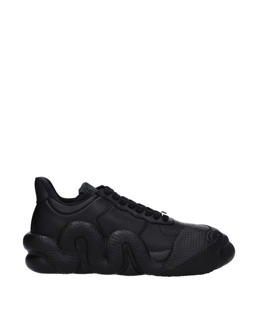 Baskets cobra hommes en cuir noir Giuseppe Zanotti pour homme en coloris Blue