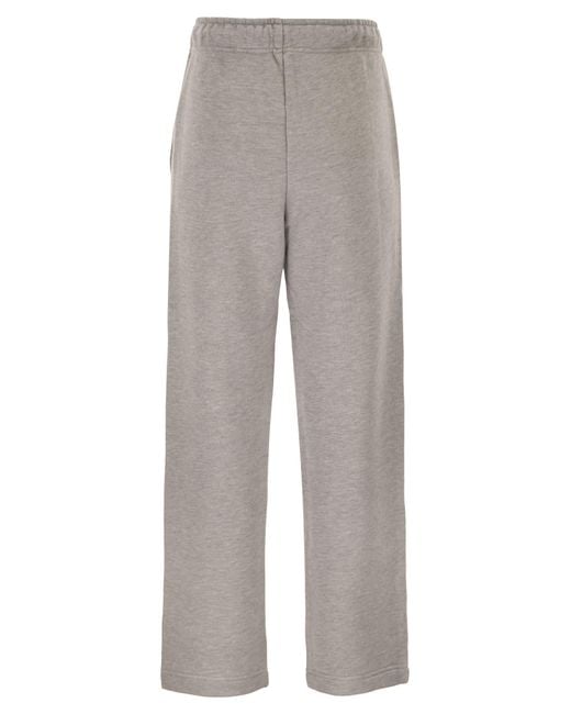 Autry Gray Melange Cotton Joggers With Logo