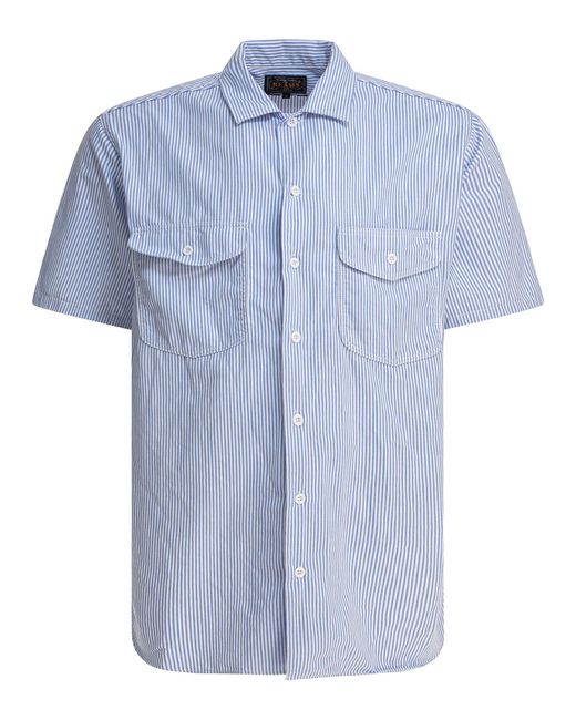 Beams Plus "werk"-shirt in het Blue voor heren