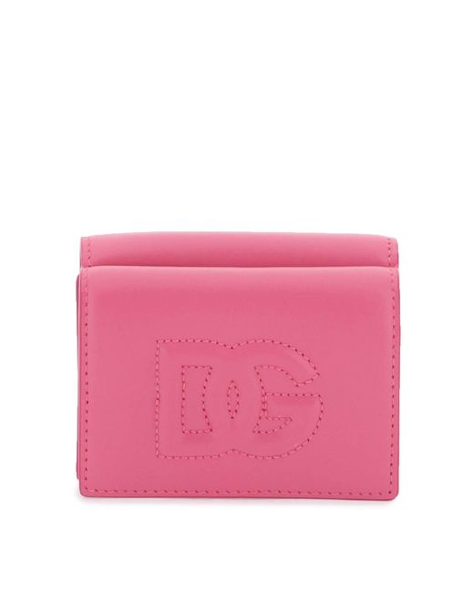 Dg logo billetera de aleta francesa Dolce & Gabbana de color Pink