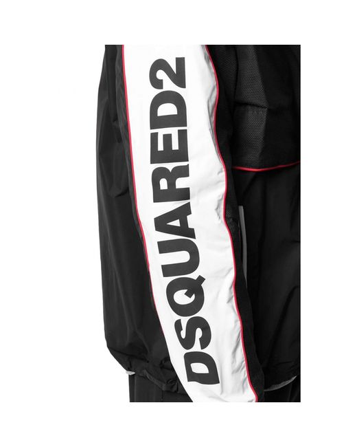 DSquared² Black Bomber Combo Jacket for men