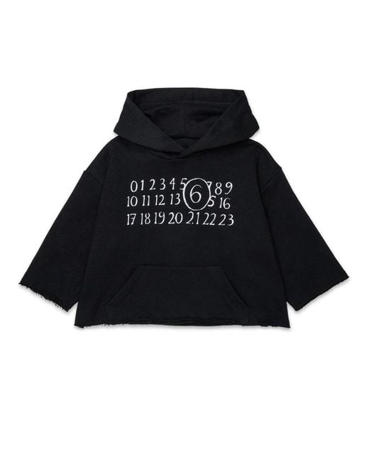MM6 by Maison Margiela Black Sweatshirt With Logo