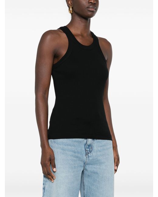 Closed White Ribbed Tank Top In