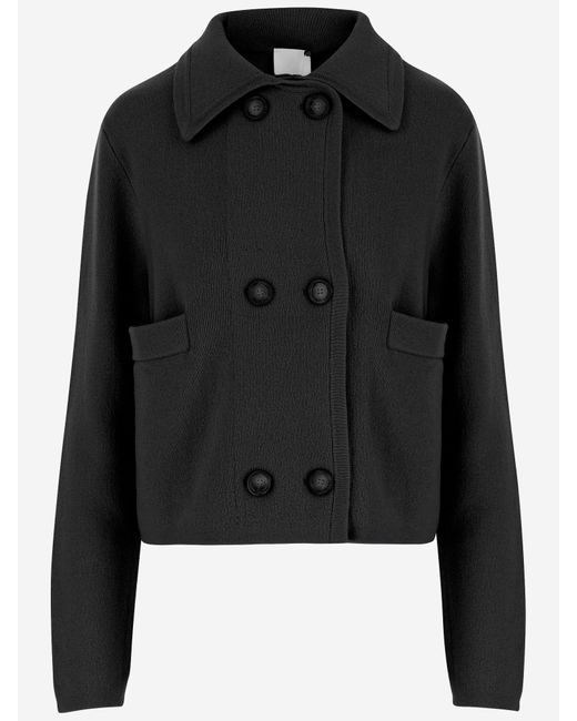 Allude Black Wool And Cashmere Jacket