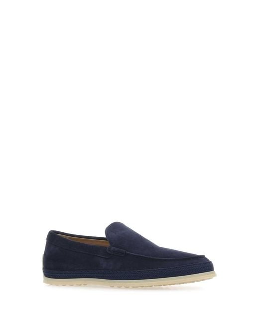 Tod's Blue Suede Loafers for men