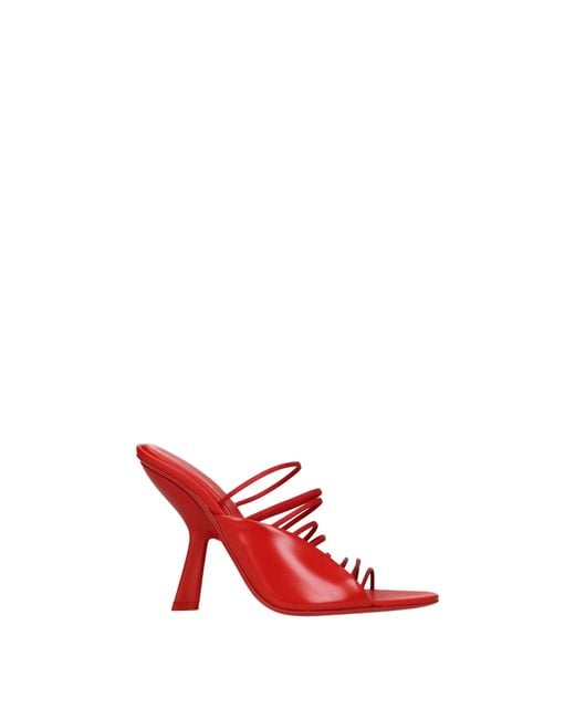 Ferragamo Red Sandals/Flame Leather