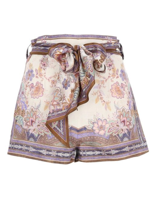 Zimmermann Multicolor Luna Scarf Tie Short