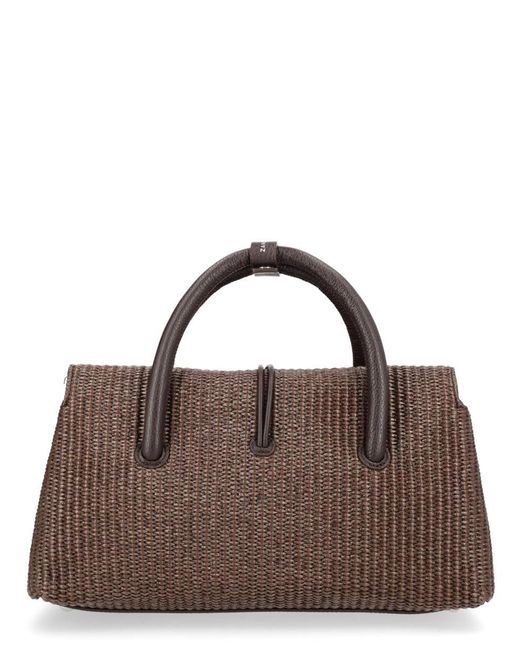 Zanellato Brown Handbag Dotta Vimini