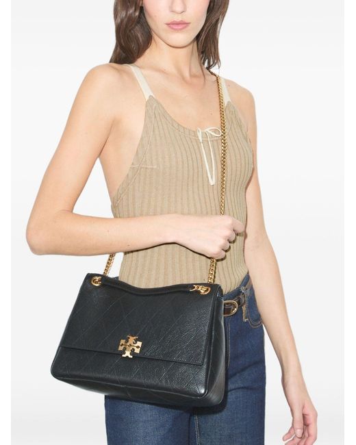 Tory Burch Black Charlie Quilted Shoulder Bag