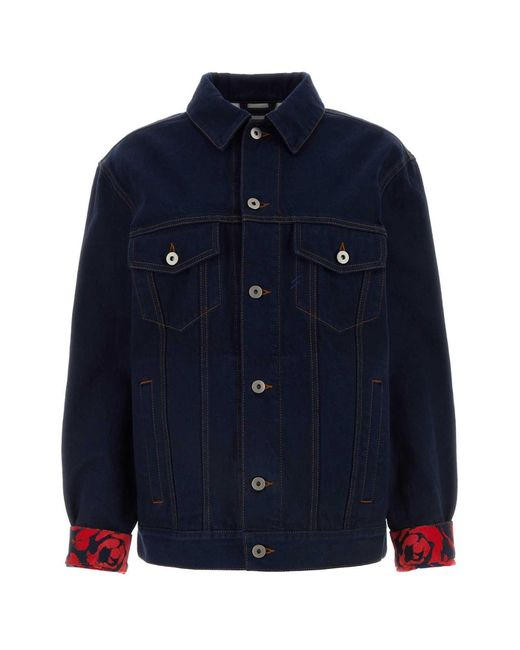 Burberry Blue Oversized Denim Jacket