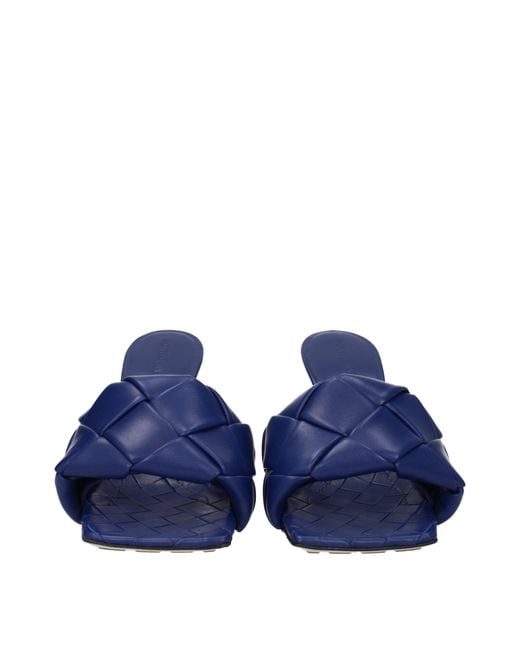 Bottega Veneta Blue Sandalen Frauen Lederblau/Kreuzfahrt
