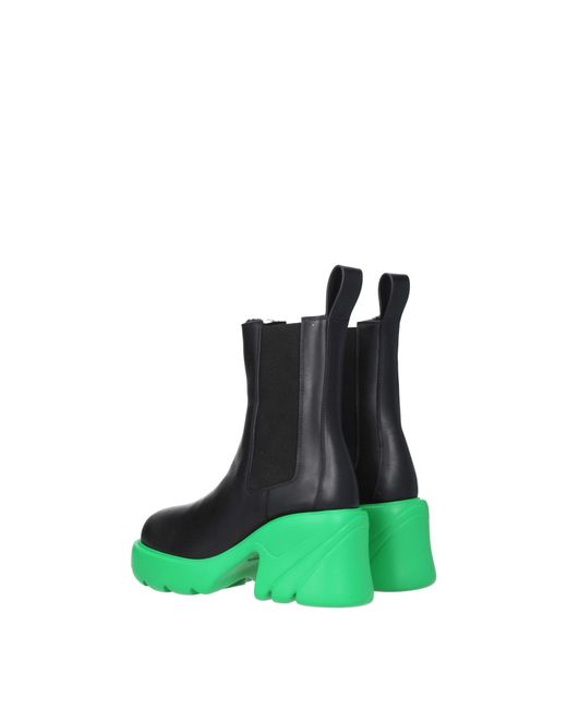 Bottega Veneta Green Stivaletti Donna Pelle Nero/Parrocchetto for men