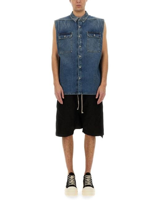 Rick Owens Blue Jacket for men