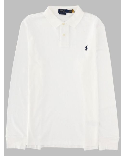 Polo Ralph Lauren White Shirt Collar Polo for men