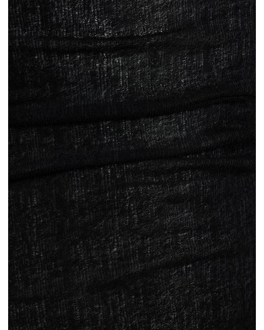 Ann Demeulemeester Black Boris Wrinkled Cropped Tank Top