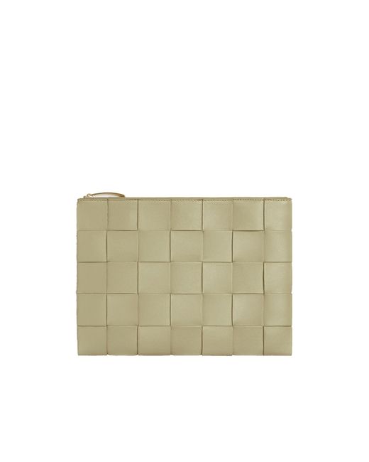 Bottega Veneta Green Medium Cassette Flat Pouch