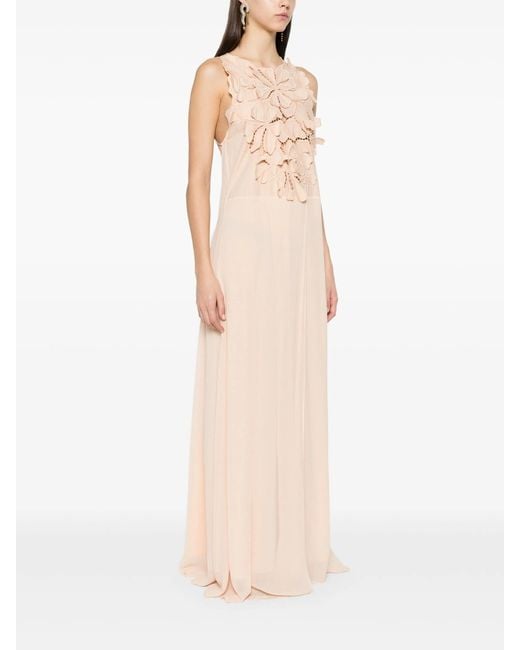 Forte_forte Black "En Fleur" Embroidery Popline And Georgette Dress Clothing