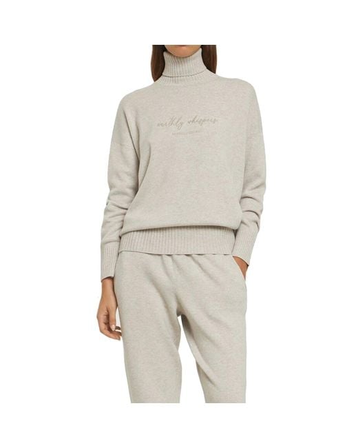 Brunello Cucinelli White Wool Blend Sweater