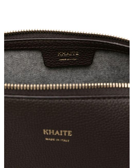Khaite Gray Lina Medium Leder Crossbody Tasche