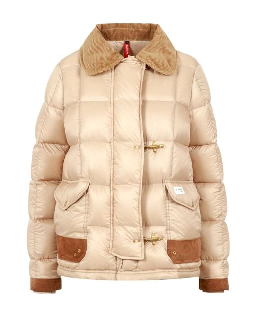 Fay Natural Coats Beige