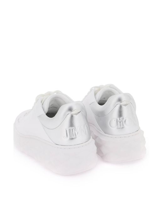 Jimmy Choo Diamond Maxi/f Ii Sneakers in het White