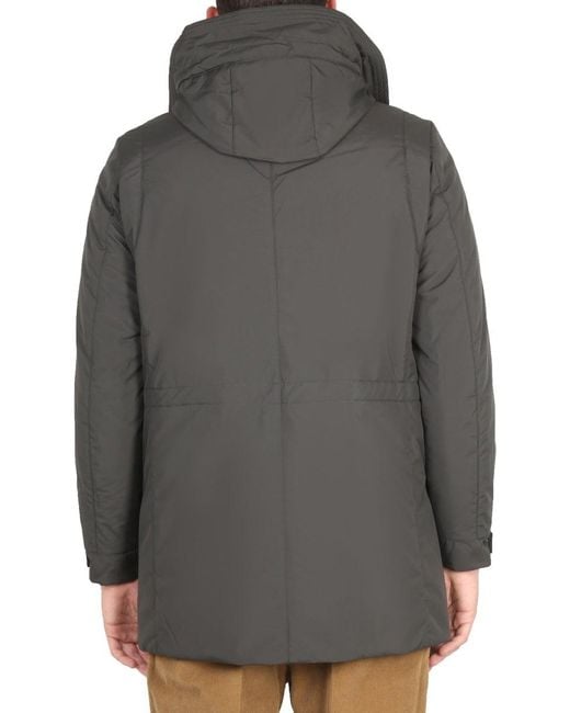 Moorer Gray Hooded Jacket for men