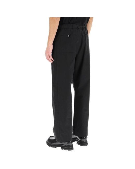 Pantalones de algodón de Alexander McQueen de hombre de color Black