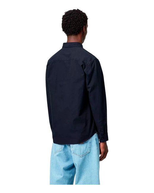 Carhartt Blue L/ Bolton Dark Shirt