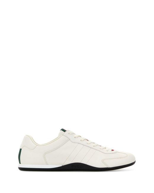 Gucci White Leather Shift Sneakers for men