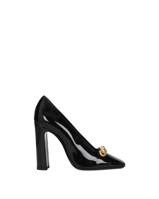 Décolleté Swing Paint Nero di Saint Laurent in Black