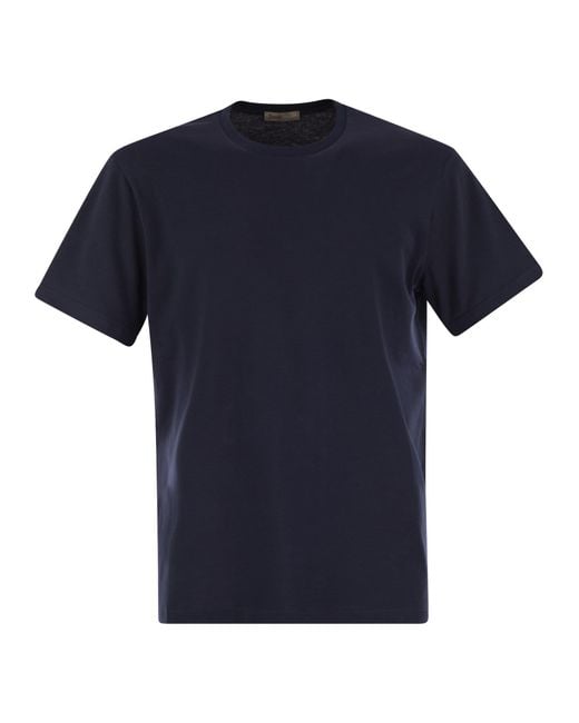 Herno Resort T -Shirt in Baumwoll- und leichter Stretch -Nylon in Blue für Herren