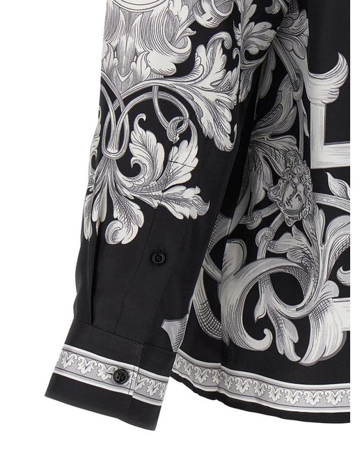 Versace 'architectural Barocco' Shirt in het Black voor heren