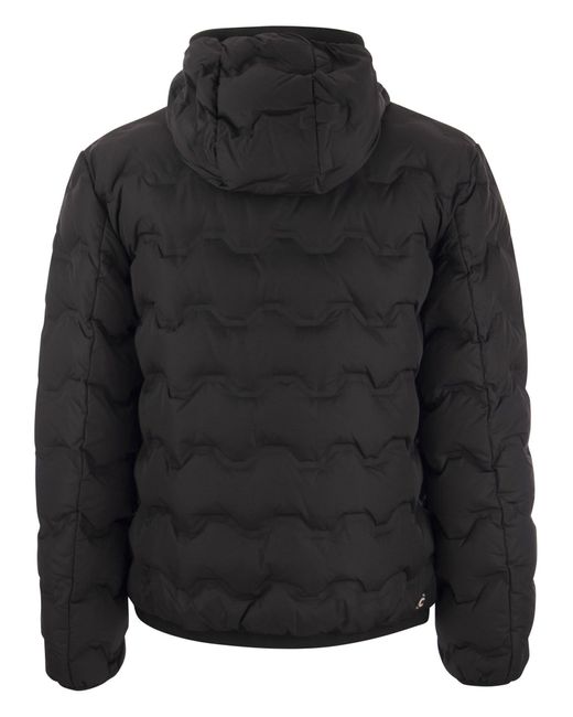 Colmar Black Uncommon Quilted Down Jacket With Hood for men
