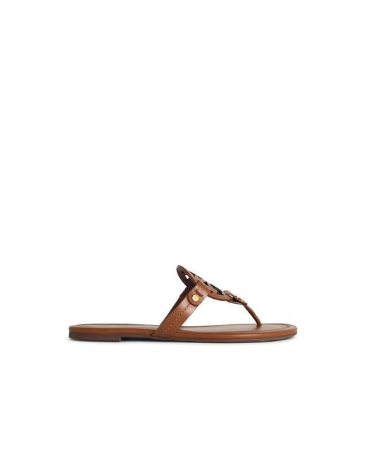 Tory Burch Metallic 'Miller' Lear Flip Flops