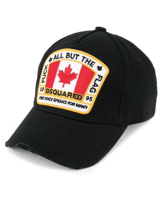DSquared² Baseballmütze mit kanadischer Flagge in Black für Herren