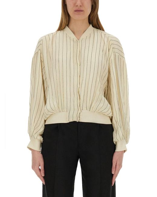 Alysi Natural Silk Bomber Jacket