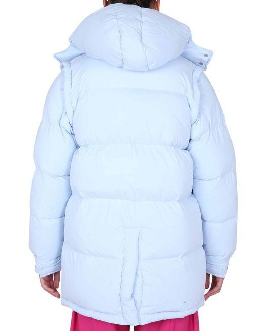 SUNNEI X ELEONORA BONUCCI Blue Puffy Nylon Blend Down Jacket