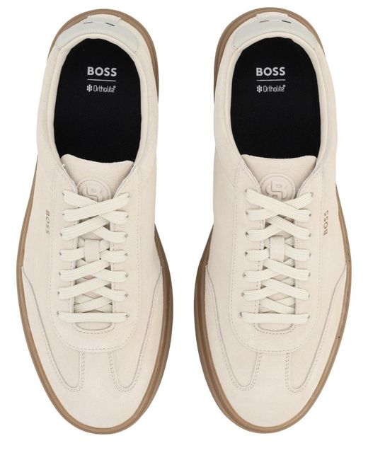 Boss White Leather Sneaker for men