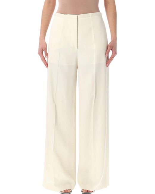 Alberta Ferretti Natural Alberta Ferretti Wide-Leg Trousers