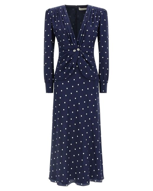 Abito Pois di Alessandra Rich in Blue