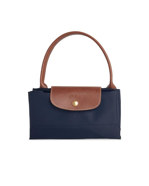 Longchamp Blue Bag With 'L Le Pliage Original' Handle