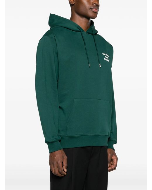 Drole de Monsieur Green Bold Slogan Hoodie