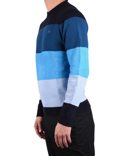 Pulls Multicolore Sun 68 en coloris Blue