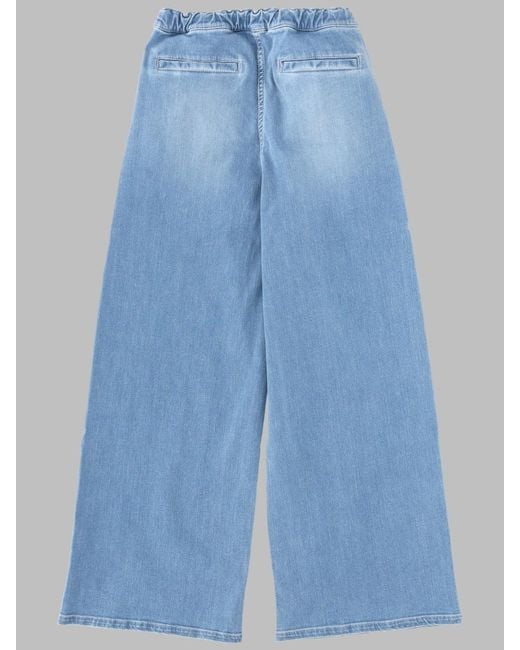 Balmain Blue Pantaloni Tessuto