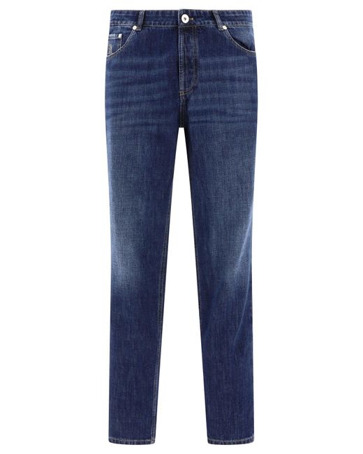 Brunello Cucinelli "traditionele Fit" Jeans in het Blue voor heren