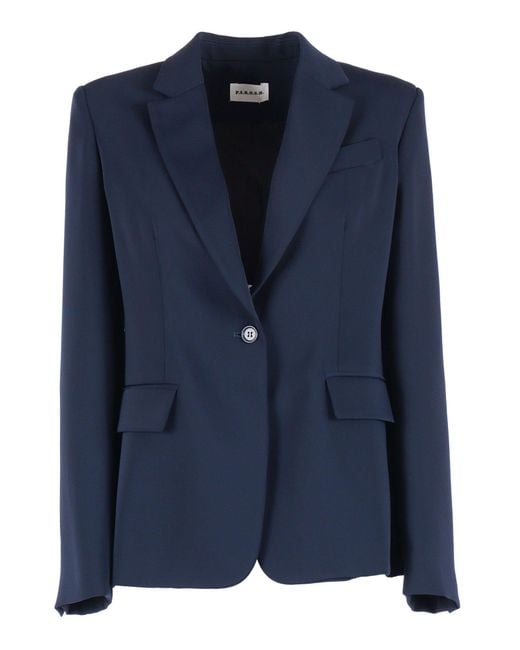 P.A.R.O.S.H. Blue Single Breasted Jacket