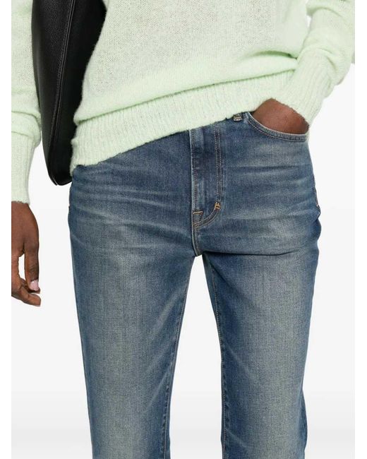 Tom Ford Verwassen Broek in het Blue