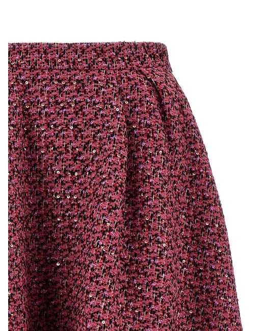 Falda de tweed de Alessandra Rich de color Purple