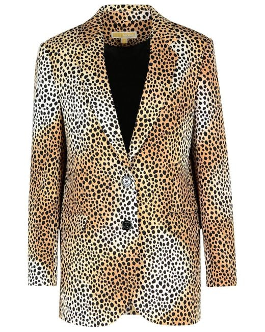 MICHAEL Michael Kors Brown Polyester Blazer in het Multicolor