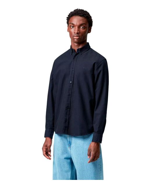 Carhartt Blue L/ Bolton Dark Shirt